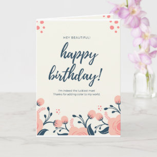  Birthday Gift For Girlfriend Folded Greeting Card