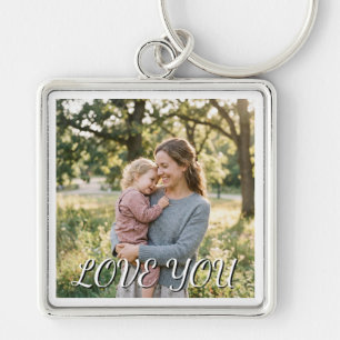birthday gift for mum Photo Template Love Text Key Ring