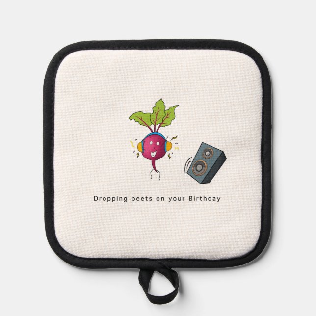 Birthday gift, funny gift, happy birthday pot holder (Front)