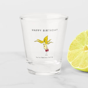 Birthday gift, glamourous banana. Funny Shot Glass