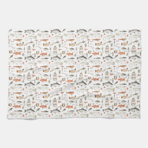 Birthday Gift Good Things Come To Those Who Bait Tea Towel