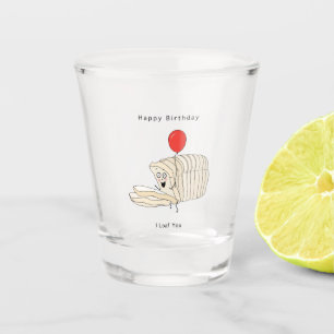 Birthday gift, Happy Birthday, Bread, I Loaf You Shot Glass