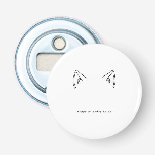 Birthday gift, happy birthday kitty, cat gift bottle opener
