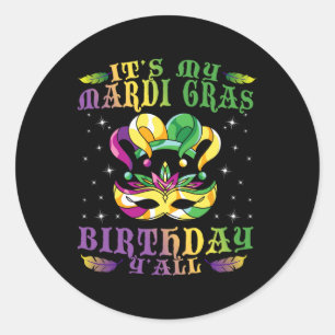 Birthday Gift Idea Celebration Masquerade Costume Classic Round Sticker