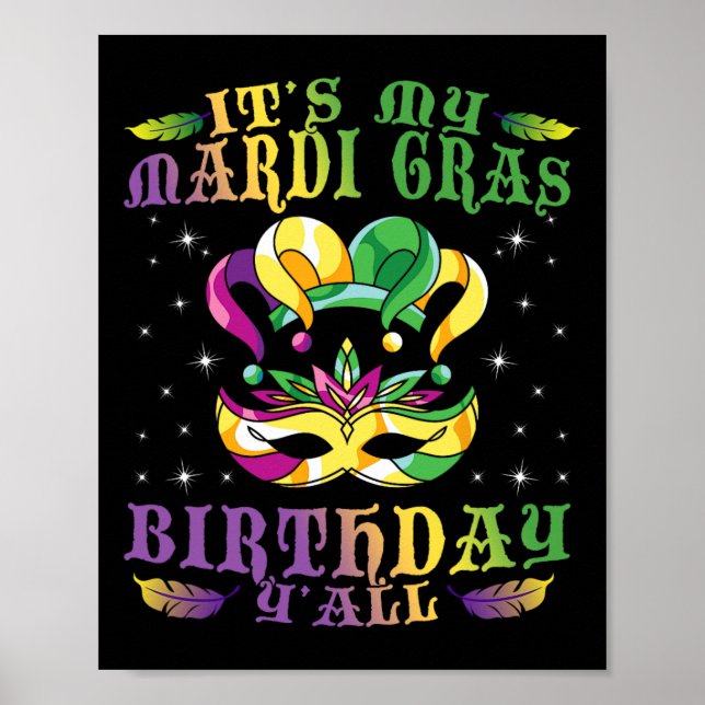 Birthday Gift Idea Celebration Masquerade Costume  Poster (Front)