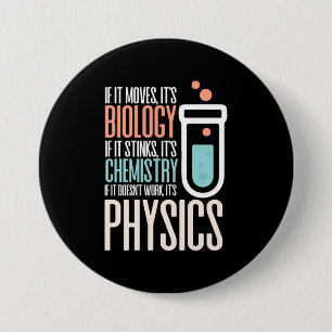 Birthday Gift   If It Moves It Is Biology 7.5 Cm Round Badge