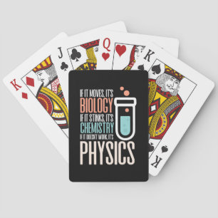 Birthday Gift   If It Moves It Is Biology Playing Cards