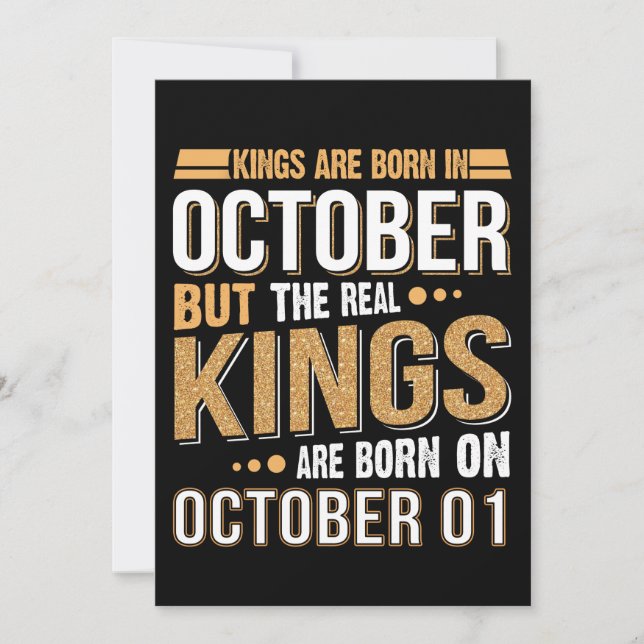 Birthday Gift | Kings Are Born In October Gift (Front)