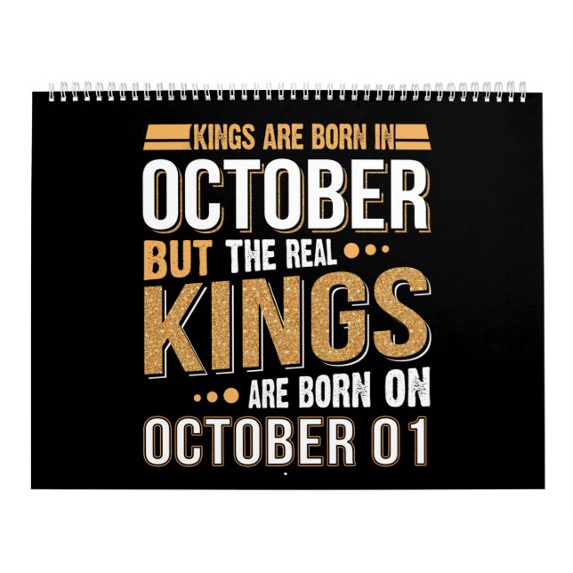 Birthday Gift | Kings Are Born In October Gift Calendar (Cover)