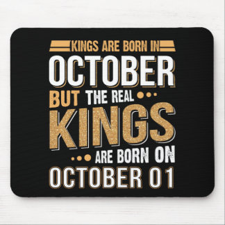 Birthday Gift | Kings Are Born In October Gift Mouse Mat