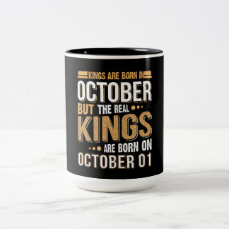 Birthday Gift | Kings Are Born In October Gift Two-Tone Coffee Mug
