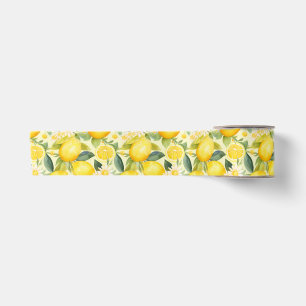 Birthday Gift Lemon and Daisy Seamless Satin Ribbon