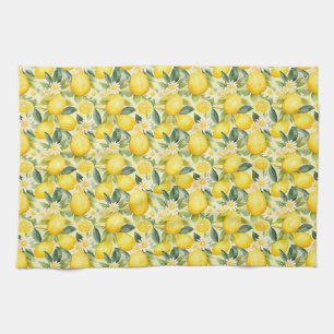 Birthday Gift Lemon and Daisy Seamless Tea Towel