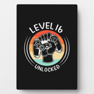 Birthday Gift   Level 16th Birthday Unlocked Plaque