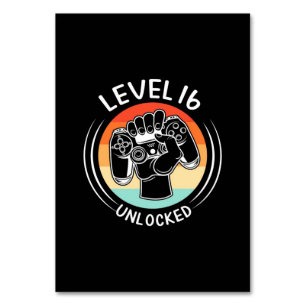 Birthday Gift Level 16th Birthday Unlocked Table Number