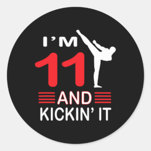 Birthday Gift Martial Arts Gift Boys Girls 1 Classic Round Sticker