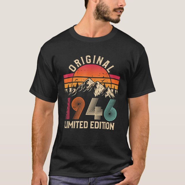 Birthday Gift Men Women Present Bday Made in 1946 T-Shirt (Front)