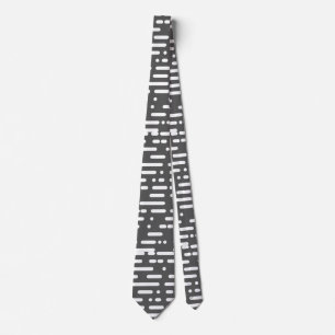 Birthday gift Modern grey white pattern for him Tie