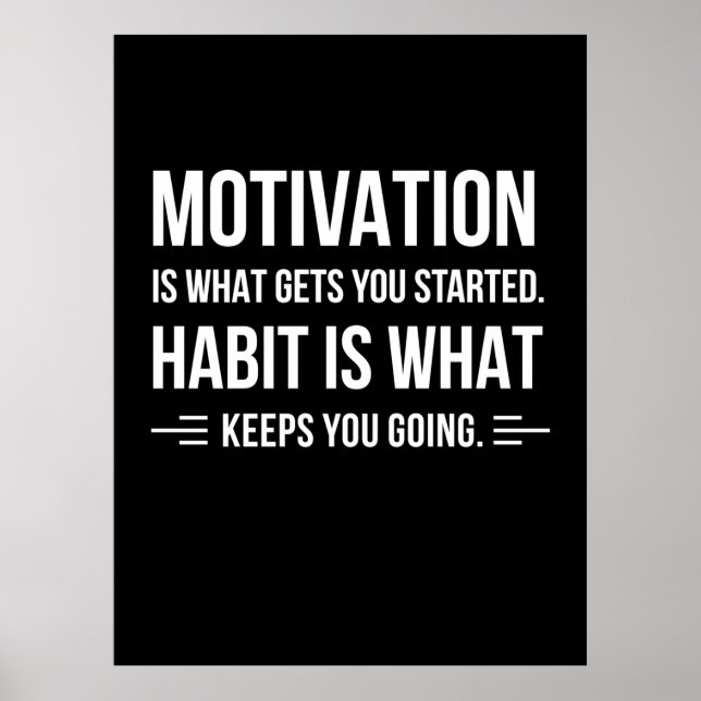 Birthday Gift Motivation Is What Gets You Started Poster (Front)