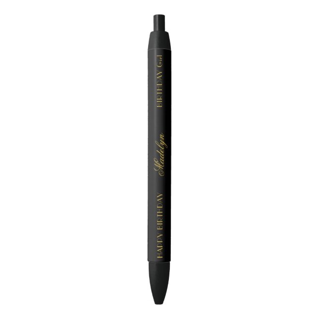 Birthday Gift Pen Custom Elegant Writing Pen (Front Vertical)