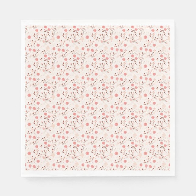 Birthday Gift | Pink Rose Napkin (Front)