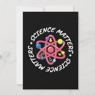 Birthday Gift Proud Science Matters Invitation