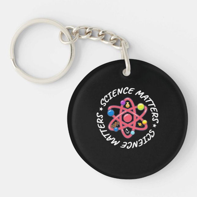 Birthday Gift | Proud Science Matters Key Ring (Front)
