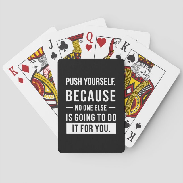 Birthday Gift Push Yourself Playing Cards (Back)