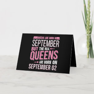 Birthday Gift Queen Are Born In September Gift Card