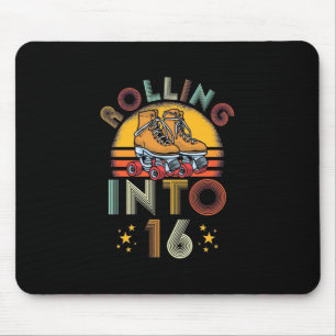 Birthday Gift Rolling Into 16 Years Old Mouse Mat