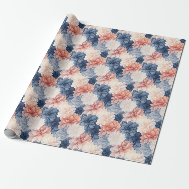 Birthday Gift | Seamless Floral Wrapping Paper (Unrolled)