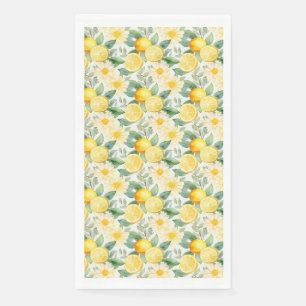Birthday Gift Seamless Lemon and Daisy Napkin