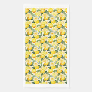 Birthday Gift Seamless Lemon and Flower Napkin