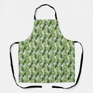 Birthday Gift Seamless Lily of the Valley Floral Apron