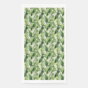 Birthday Gift Seamless Lily of the Valley Floral Napkin