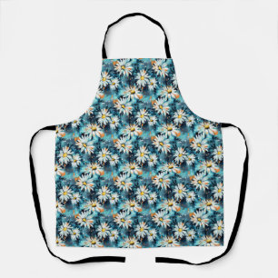 Birthday Gift Seamless Of White Daisies Apron