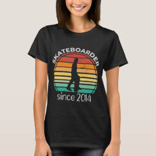 Birthday Gift Skateboarder Born 2014 T-Shirt