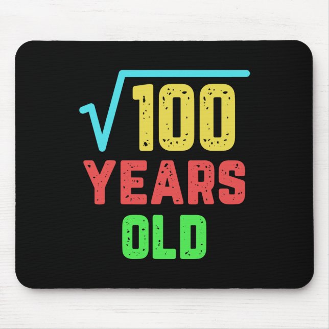 Birthday Gift Square Root Of 100 10 Years Old  Mouse Mat (Front)