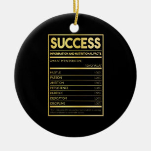 Birthday Gift Success Nutritional Facts Ceramic Tree Decoration