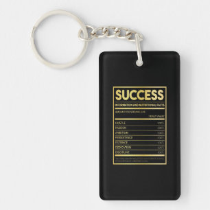 Birthday Gift Success Nutritional Facts Key Ring