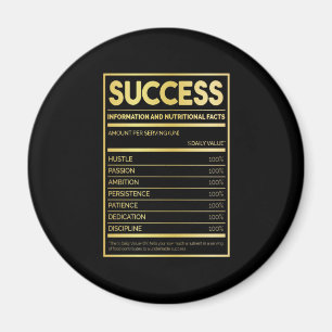 Birthday Gift Success Nutritional Facts Magnet