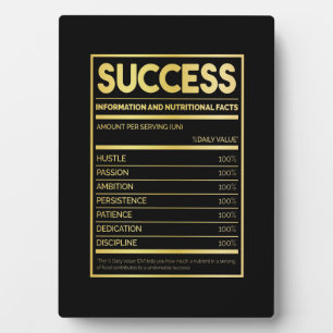 Birthday Gift Success Nutritional Facts Plaque