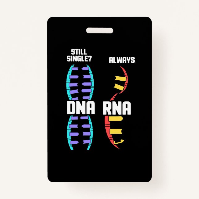 Birthday Gift | Teacher Biologist DNA And RNA ID Badge (Front)