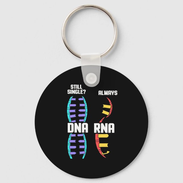 Birthday Gift | Teacher Biologist DNA And RNA Key Ring (Front)