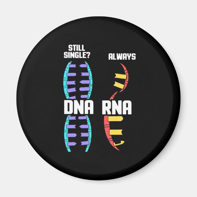 Birthday Gift | Teacher Biologist DNA And RNA Magnet (Front)