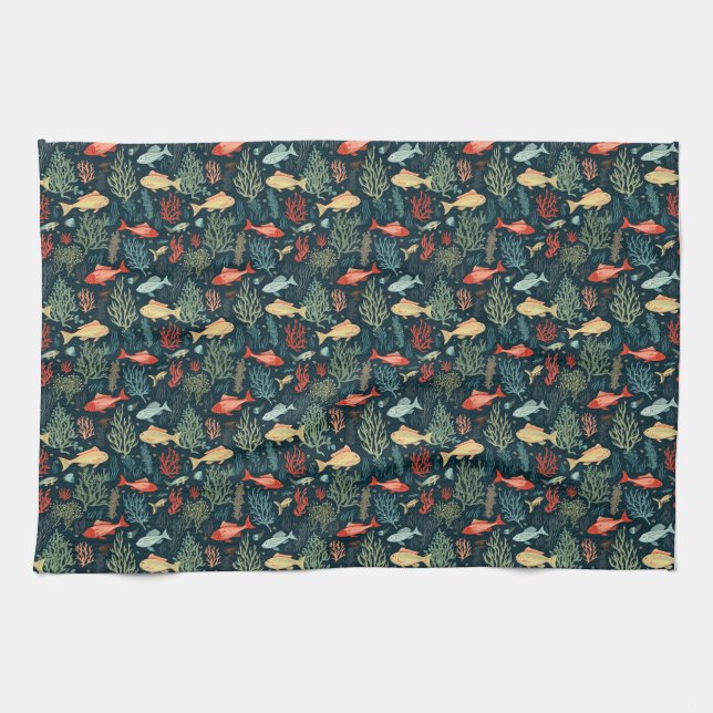 Birthday Gift | The Ocean Doesn’t Rush Tea Towel (Horizontal)