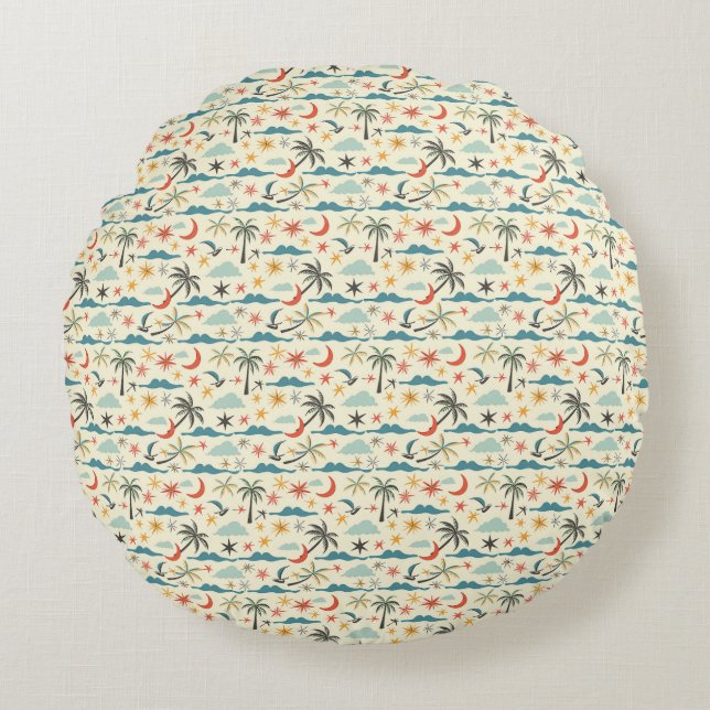 Birthday Gift | The Ocean Is A Central Image Round Cushion (Front)