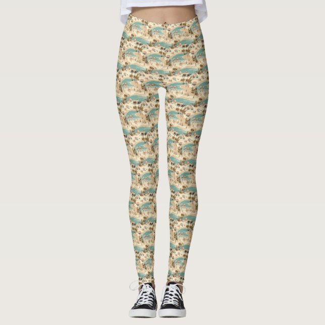 Birthday Gift | Tropical Sunshine Warms The Soul Leggings (Front)