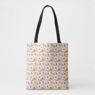 Birthday Gift   Watercolor Autumn Floral Tote Bag