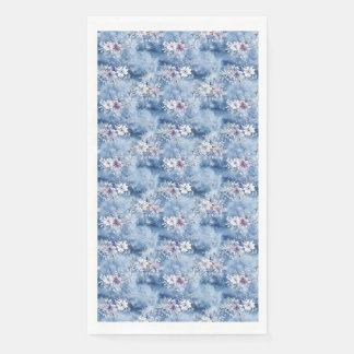 Birthday Gift | Watercolor Floral With Snowflakes Napkin